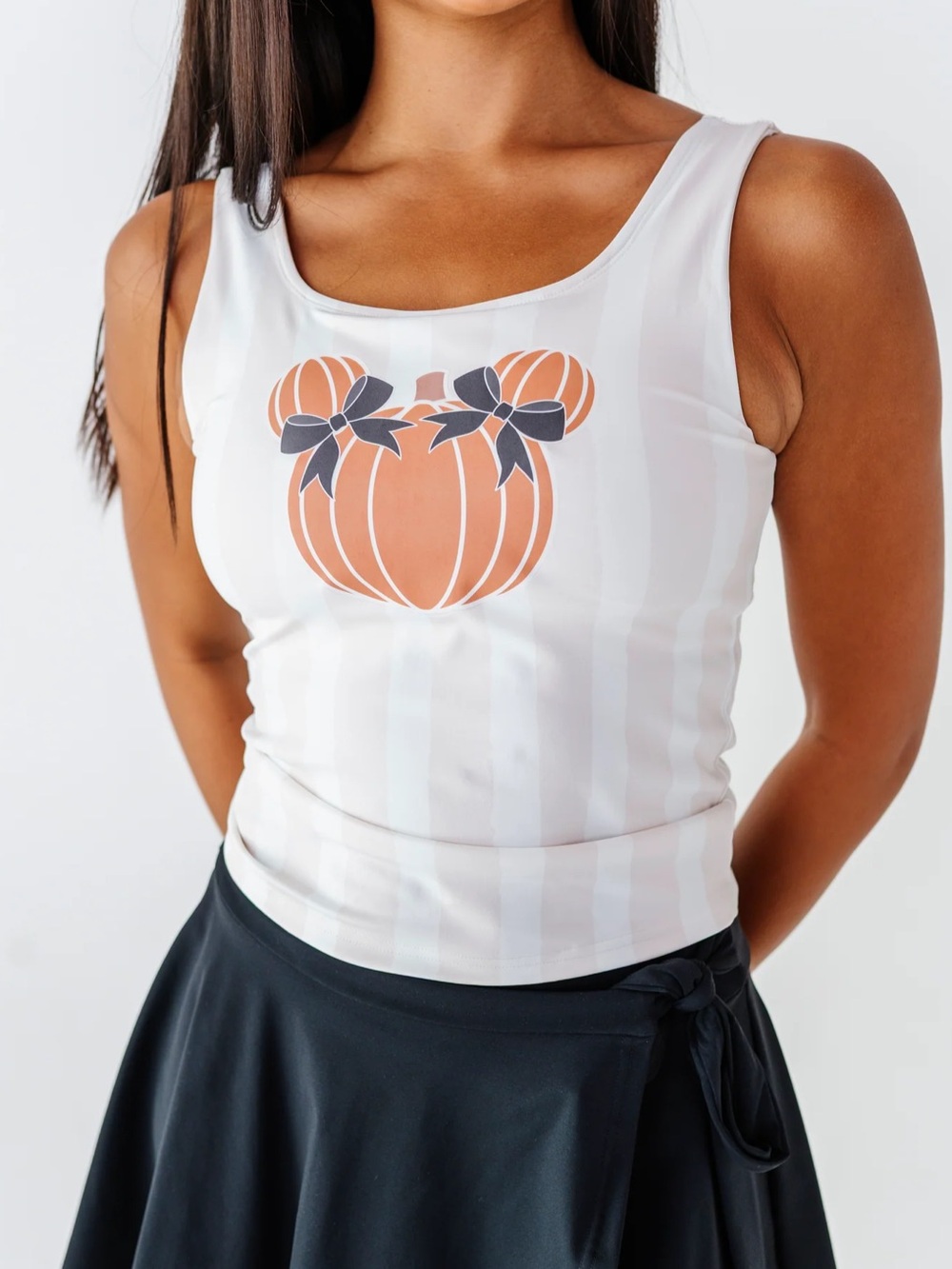 NWOT Piggy Pumpkin Stripe adult women’s Tank Size Small